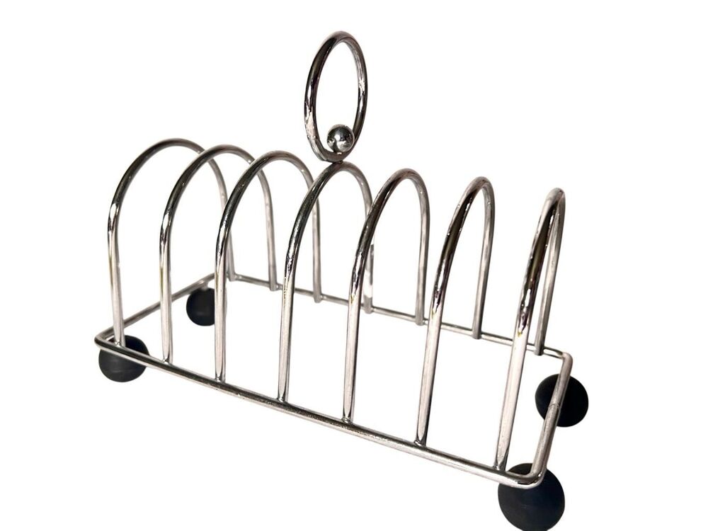 Toast Rack English Style - Victorian Chrome Holder for 6 Slices